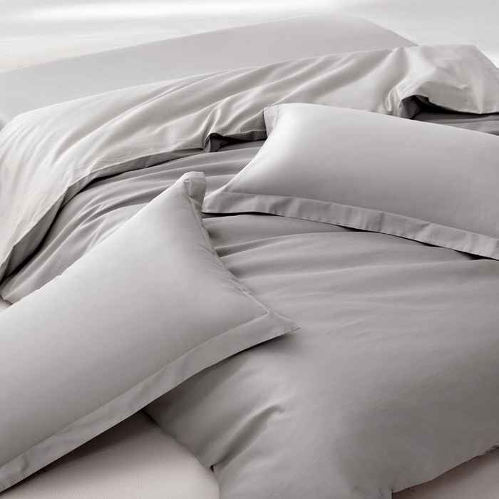 91家纺网 家纺一手货源 找家纺 轩和家居 2024新款A类50S贡缎长绒棉单被套系列 雅士灰+迷雾灰