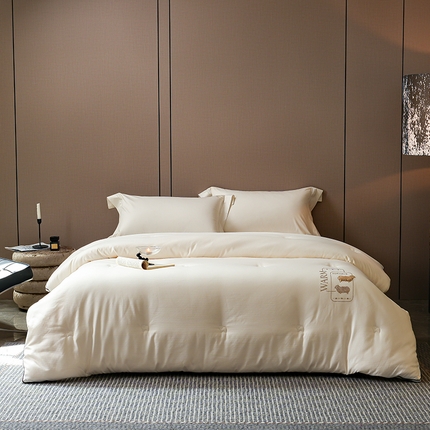 （总）丽卡家纺（原丽卡家纺） 2024新款7A抗菌艾阳棉提花秋颜子母被子被芯