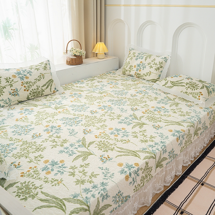 91家纺网 家纺一手货源 找家纺 冬然 2024新款牛奶绒床盖榻榻米床盖炕盖浪漫花季