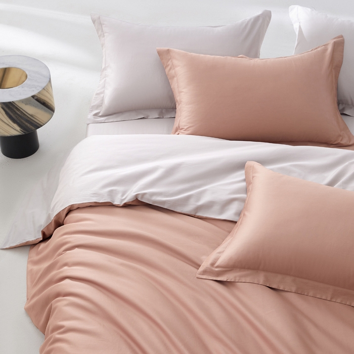 91家纺网 家纺一手货源 找家纺 轩和家居 2024新款A类50S贡缎长绒棉单被套系列 罗卡芙+迷雾灰