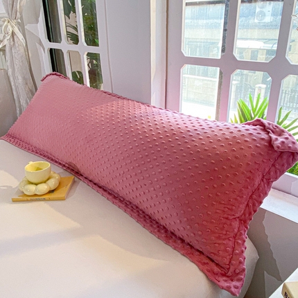 91家纺网 家纺一手货源 找家纺 （总）美宜家 2025新款豆豆绒保暖双人情侣枕套长枕芯保护套