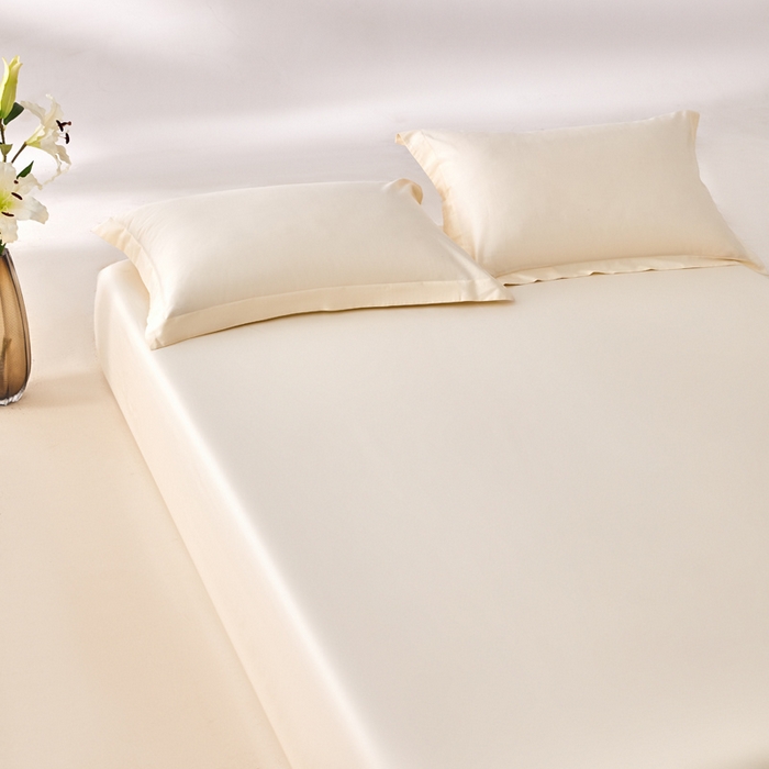 91家纺网 家纺一手货源 找家纺 轩和家居 2024新款A类50S贡缎长绒棉单床笠系列 奶芋黄