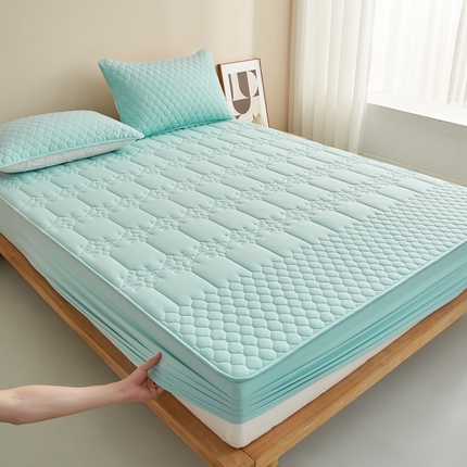 91家纺网 家纺一手货源 找家纺 （总）盛眠 2025新款水洗棉夹棉床笠-繁花