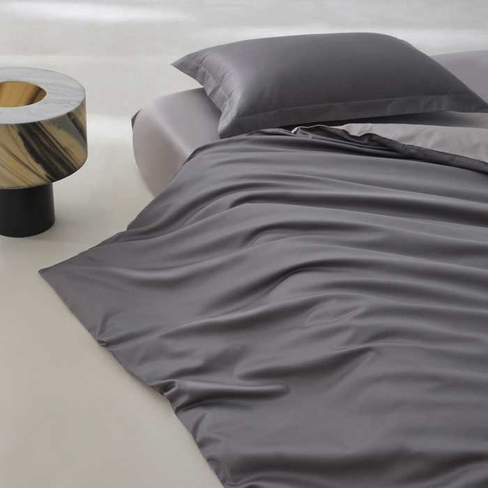 91家纺网 家纺一手货源 找家纺 轩和家居 2024新款A类50S贡缎长绒棉四件套系列 梦境灰+雅士灰