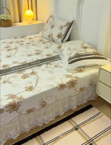 91家纺网 家纺一手货源 找家纺 冬然 2024新款牛奶绒床盖榻榻米床盖炕盖水木年华