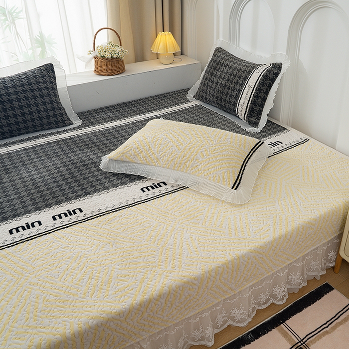 91家纺网 家纺一手货源 找家纺 冬然 2024新款牛奶绒床盖榻榻米床盖炕盖卢卡西