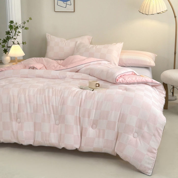 91家纺网 家纺一手货源 找家纺 （总）吾诺家居 2024 大提花格子秋冬被被子被芯春秋被夏被