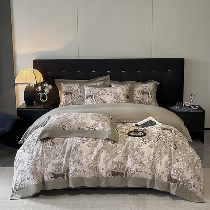 91家纺网 家纺一手货源 找家纺 （总）慕晨 2024新款全棉磨毛数码印花四件套