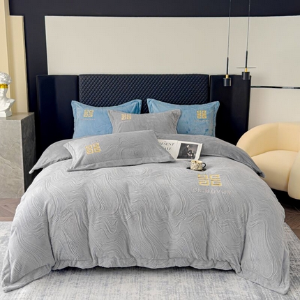 91家纺网 家纺一手货源 找家纺 （总）航途席业 2025新款牛奶绒四件套-唯爱系列