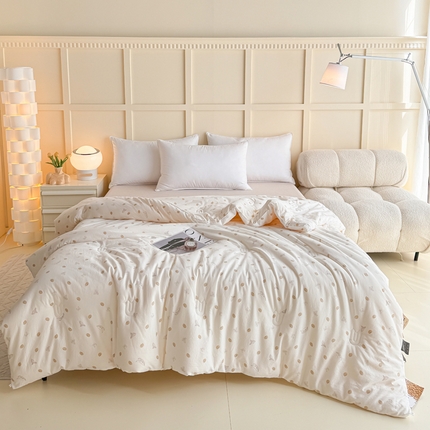 丽卡家纺（原丽卡家纺） 2024新款7A抗菌艾阳棉提花大豆被子被芯 1号豆春秋被
