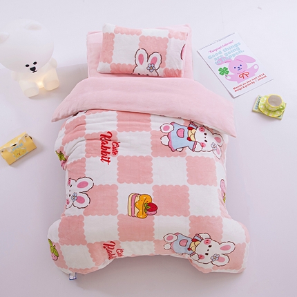 91家纺网 家纺一手货源 找家纺 (总) 萌宝 2024新款幼儿园牛奶绒三件套儿童珊瑚绒被套