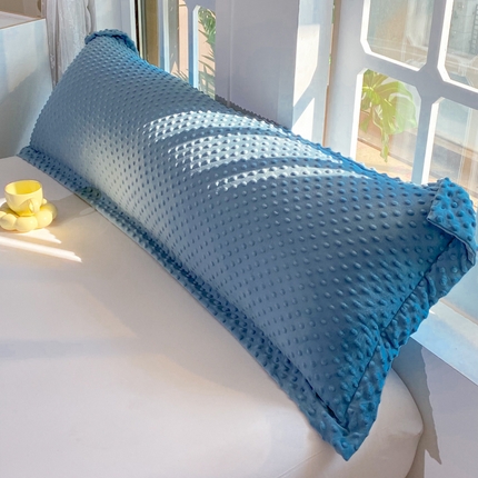 91家纺网 家纺一手货源 找家纺 （总）美宜家 2025新款豆豆绒保暖双人情侣枕套长枕芯保护套