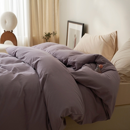 91家纺网 家纺一手货源 找家纺 （总）2024新款全棉加厚磨毛纯色单被套