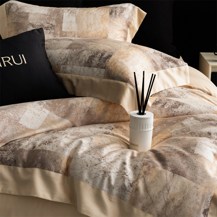 91家纺网 家纺一手货源 找家纺 馨蕊家居 2024新款100s金太阳艾阳绒磨毛系列-瑰丽 瑰丽-黄