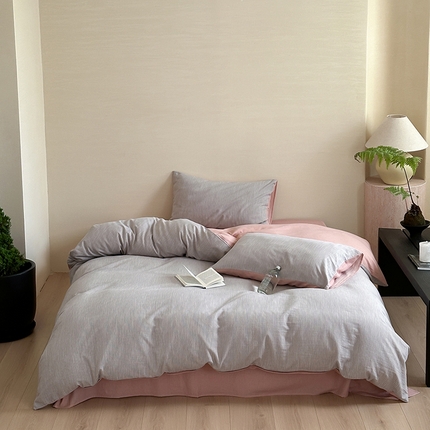 91家纺网 家纺一手货源 找家纺 （总）2024新款全棉水洗提花工艺四件套-时光巴黎