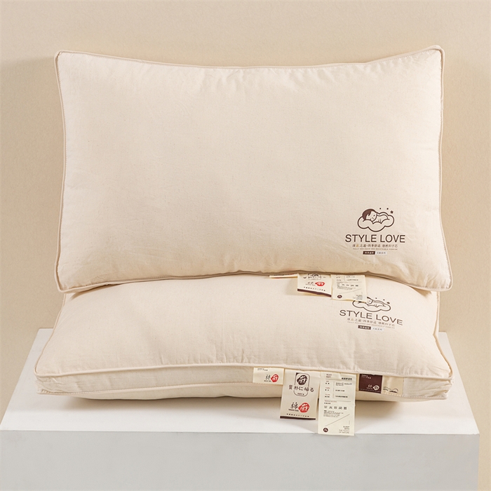 91家纺网 家纺一手货源 找家纺 芯奇想 2024新款style 本色棉麻枕 枕头枕芯 棉麻舒适枕-立体款48*74