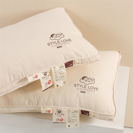 芯奇想 2024新款style 本色棉麻枕 枕头枕芯 棉麻舒适枕-立体款48*74