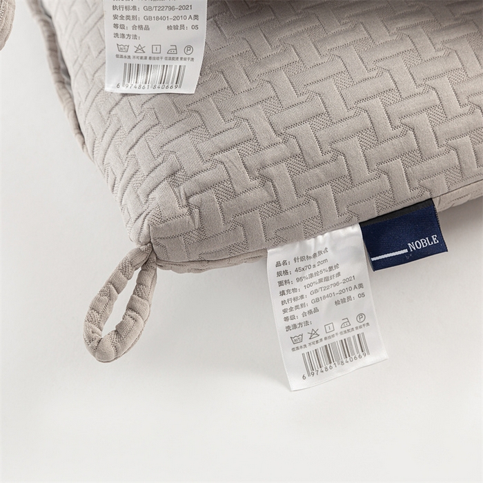 91家纺网 家纺一手货源 找家纺 芯奇想 2024新款柔·针织水洗中低枕 母婴级A类 灰色45*70cm