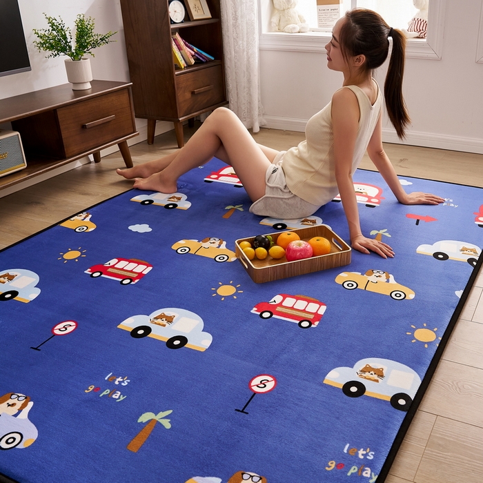 91家纺网 家纺一手货源 找家纺 2024新款高克重牛奶绒海绵地垫 汽车之家