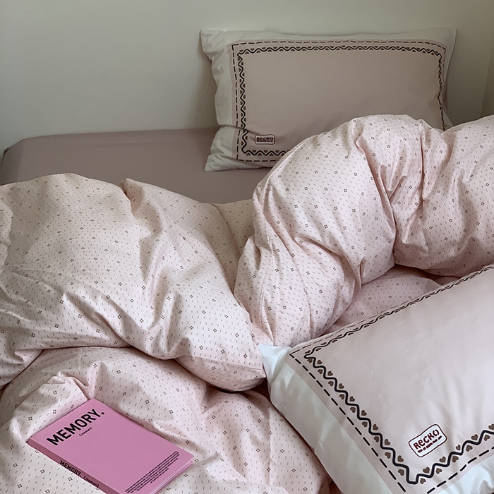 91家纺网 家纺一手货源 找家纺 （总）2024新款全棉13370数码印花四件套-塔可可系列第二组