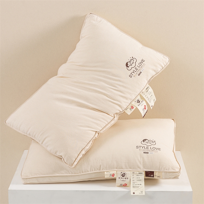 91家纺网 家纺一手货源 找家纺 芯奇想 2024新款style 本色棉麻枕 枕头枕芯 棉麻舒适枕-立体款48*74