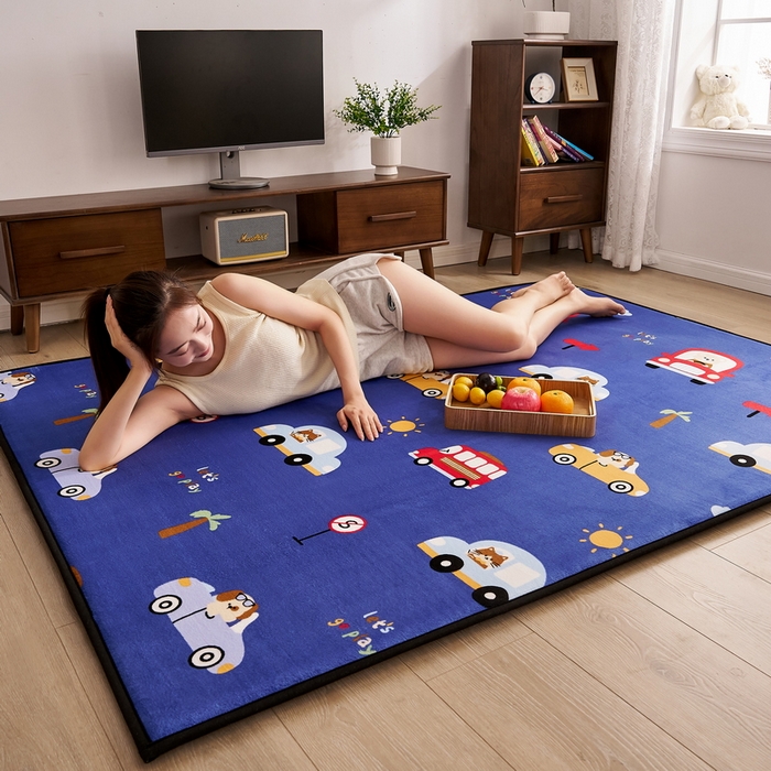 91家纺网 家纺一手货源 找家纺 2024新款高克重牛奶绒海绵地垫 汽车之家