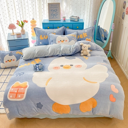 91家纺网 家纺一手货源 找家纺 （总）川悦生活 2024新款大版雪花绒四件套