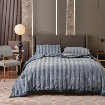 91家纺网 家纺一手货源 找家纺 （总）宜派家纺 2025新款轻奢现代貂皮草毛毯拉舍尔毛毯云毯双层加厚