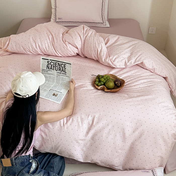 91家纺网 家纺一手货源 找家纺 （总）2024新款全棉13370数码印花四件套-塔可可系列第一组