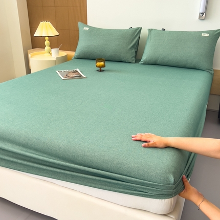 91家纺网 家纺一手货源 找家纺 （总）2024新款色织提花磨毛床笠三件套