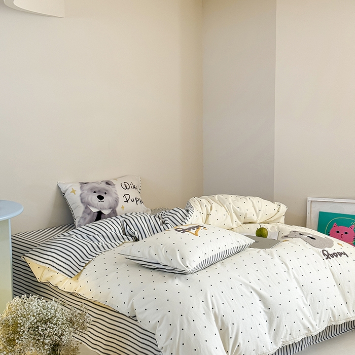 91家纺网 家纺一手货源 找家纺 （总）2024新款全棉数码毛巾绣ins系列四件套