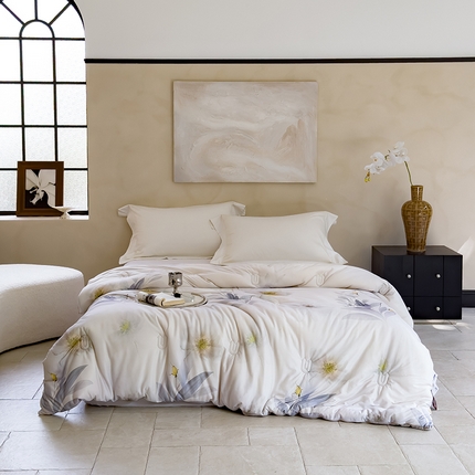 丽卡家纺（原丽卡家纺） 2024新款7A抗菌艾阳棉提绒春秋被冬被子被芯 晨露芳华春秋被