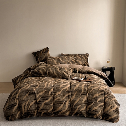 91家纺网 家纺一手货源 找家纺 （总）网客家纺 2024新款兔毛绒牛奶绒印花四件套-繁花系列