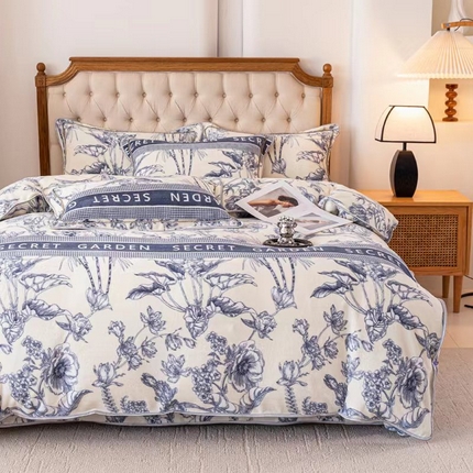 91家纺网 家纺一手货源 找家纺 （总）欧喜璐 2024年新款 8.5-9.5斤加厚牛奶绒金貂绒法莱绒四件套单被套