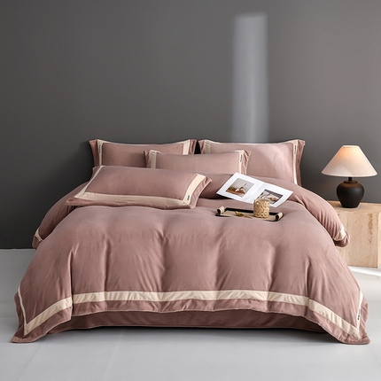 91家纺网 家纺一手货源 找家纺 网客家纺 2024新款minmin牛奶绒刺绣四件套 minmin-公主粉