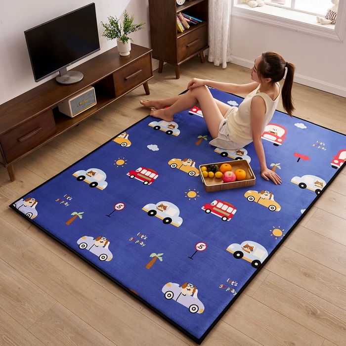 91家纺网 家纺一手货源 找家纺 2024新款高克重牛奶绒海绵地垫 汽车之家