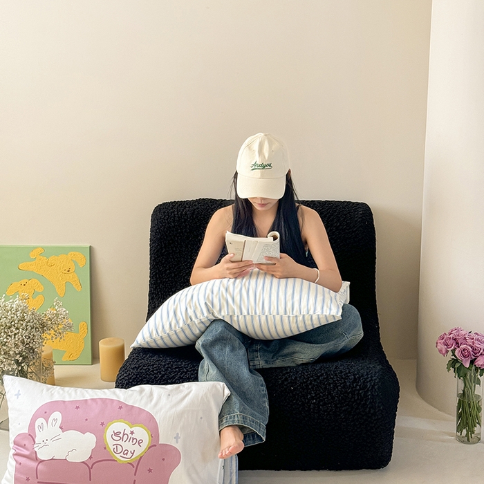 91家纺网 家纺一手货源 找家纺 2024新款全棉数码毛巾绣ins系列四件套 沙发兔