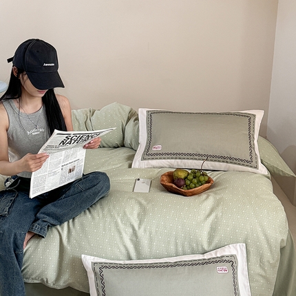 2024新款全棉13370数码印花四件套-塔可可系列第一组 塔可可绿