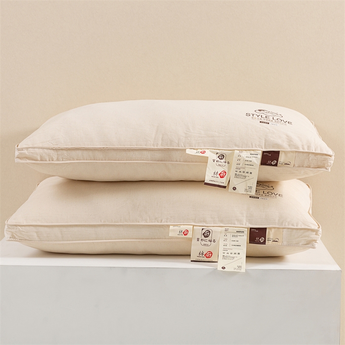 91家纺网 家纺一手货源 找家纺 芯奇想 2024新款style 本色棉麻枕 枕头枕芯 棉麻舒适枕-立体款48*74