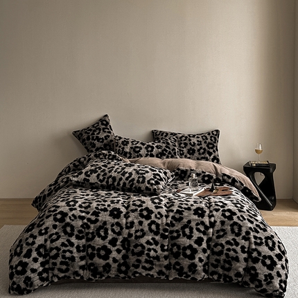 91家纺网 家纺一手货源 找家纺 （总）网客家纺 2024新款兔毛绒牛奶绒印花四件套-繁花系列