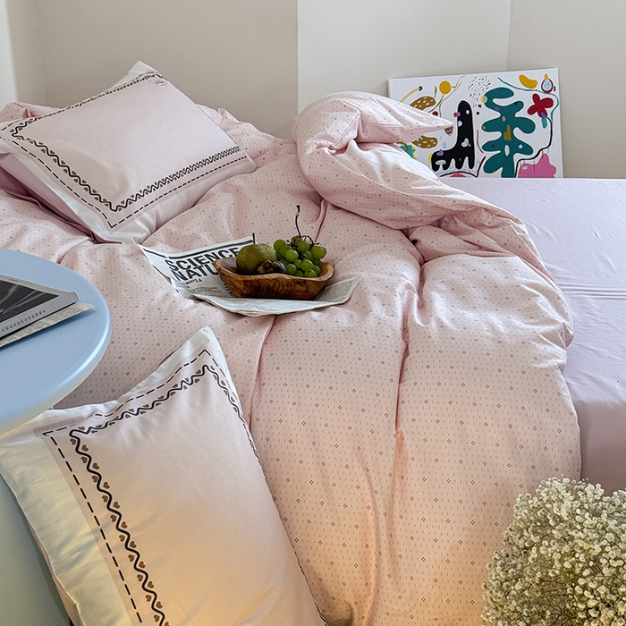 91家纺网 家纺一手货源 找家纺 （总）2024新款全棉13370数码印花四件套-塔可可系列第一组