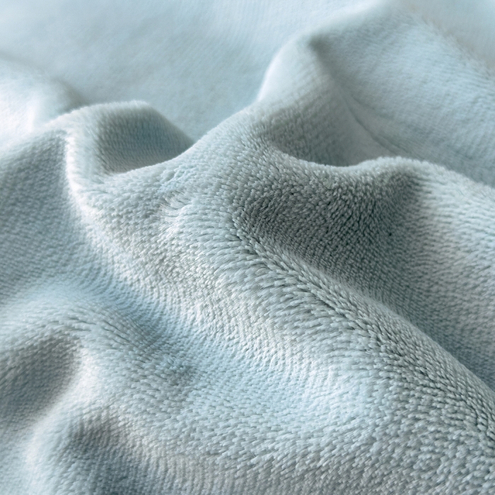 91家纺网 家纺一手货源 找家纺 欧邦 新款新款纯色牛奶绒夹棉床盖四件套 天蓝+浅灰
