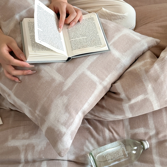 91家纺网 家纺一手货源 找家纺 2024新款全棉水洗提花工艺四件套-空间 空间驼