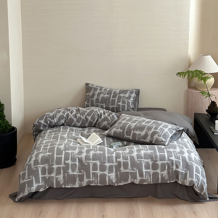 91家纺网 家纺一手货源 找家纺 （总）2024新款全棉水洗提花工艺四件套-空间