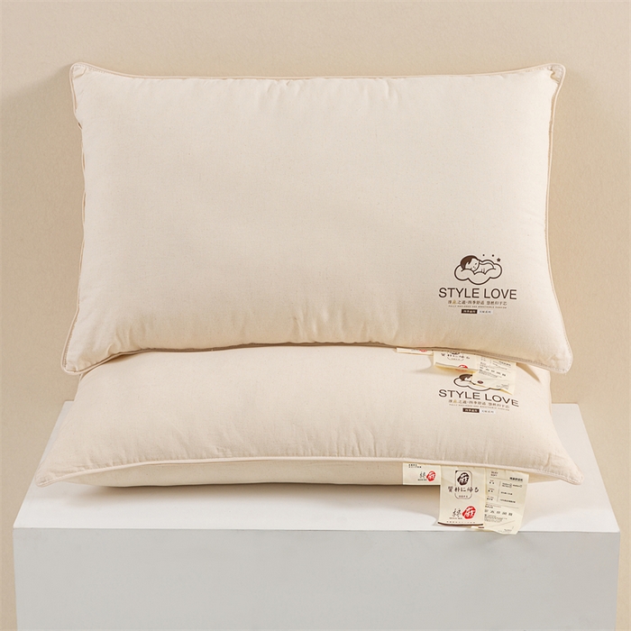 91家纺网 家纺一手货源 找家纺 芯奇想 2024新款style 本色棉麻枕 枕头枕芯 棉麻舒适枕-单边款-中枕48*74