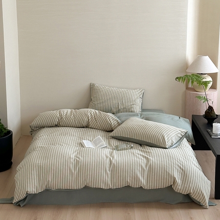 91家纺网 家纺一手货源 找家纺 （总）2024新款全棉水洗提花工艺四件套-时光巴黎