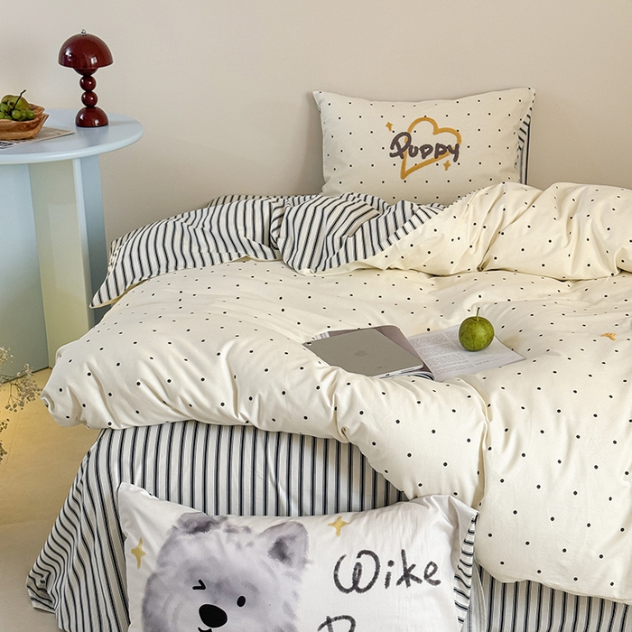 91家纺网 家纺一手货源 找家纺 （总）2024新款全棉数码毛巾绣ins系列四件套