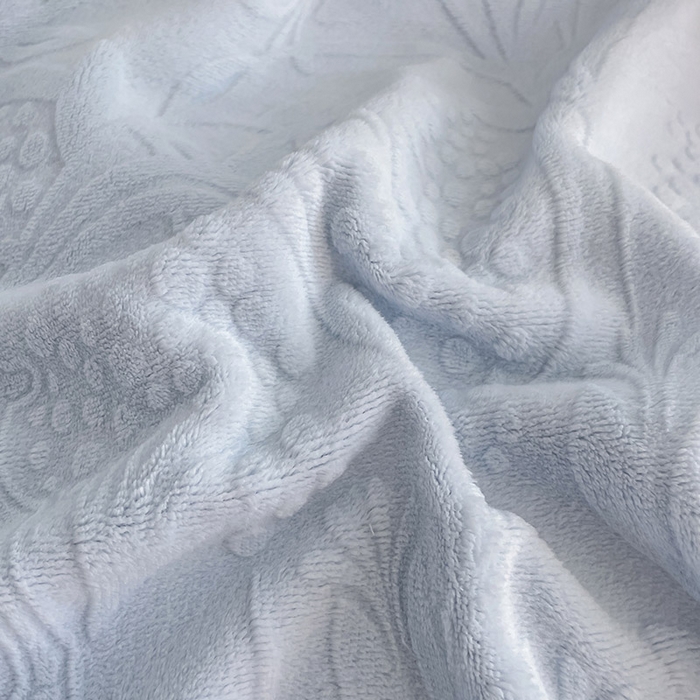 91家纺网 家纺一手货源 找家纺 2024新款A类雕花绒牛奶绒四件套宝宝绒婴儿绒床单被套保暖套件新品-米鹿提 琉璃蓝