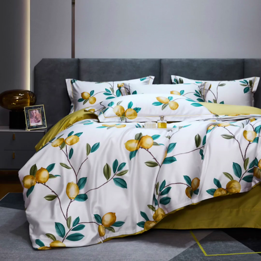 91家纺网 家纺一手货源 找家纺 （总1）未来家居 未来家居 2024新款优帝100支贡缎长绒棉四件套