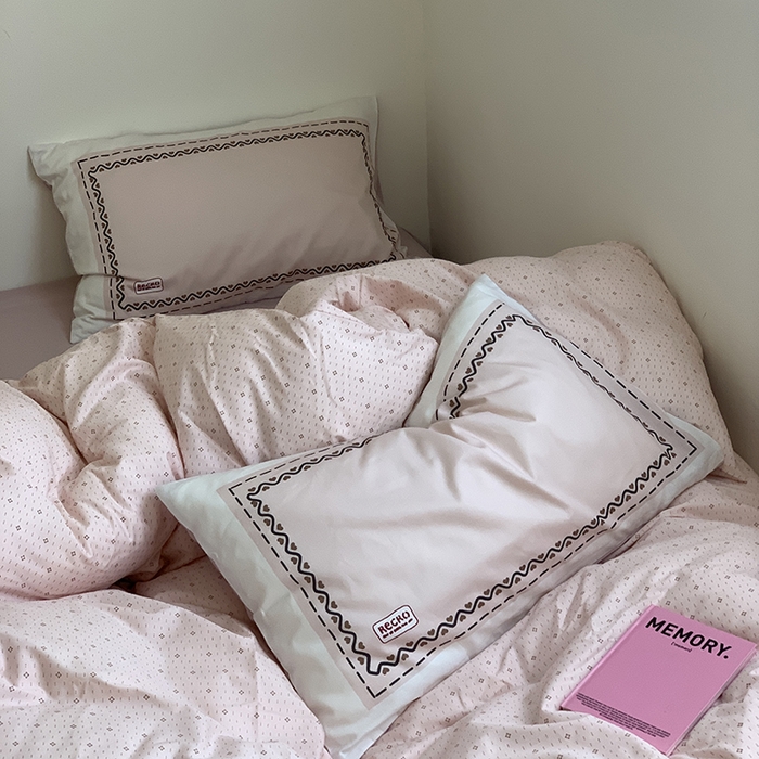 91家纺网 家纺一手货源 找家纺 2024新款全棉13370数码印花四件套-塔可可系列第二组 塔可可粉第二组